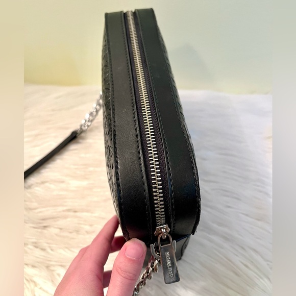 Michael Kors Jet Set Embossed Black Crossbody Bag - Picture 6 of 8